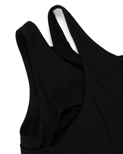 Gucci shoulder cut-out black mini dress Gucci