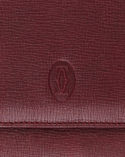 Cartier must de Cartier burgundy bifold wallet D-3