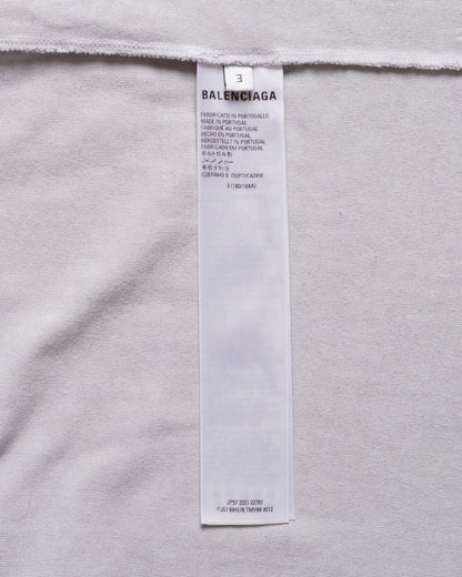 Balenciaga metal logo distressed oversized grey t-shirt Balenciaga