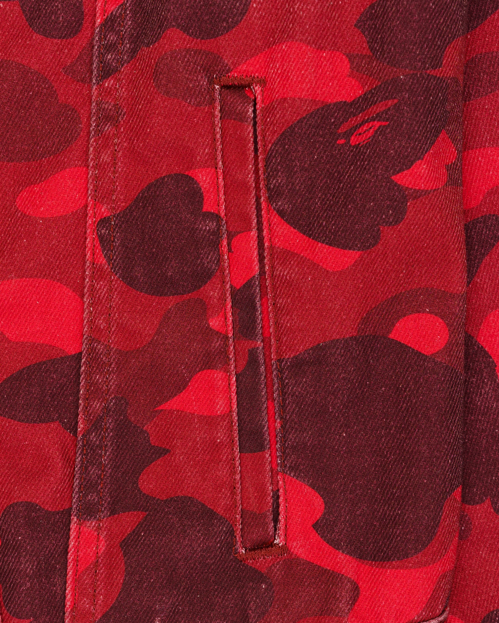 Bape x Levi's Europe Exclusive red camo tracker jacket