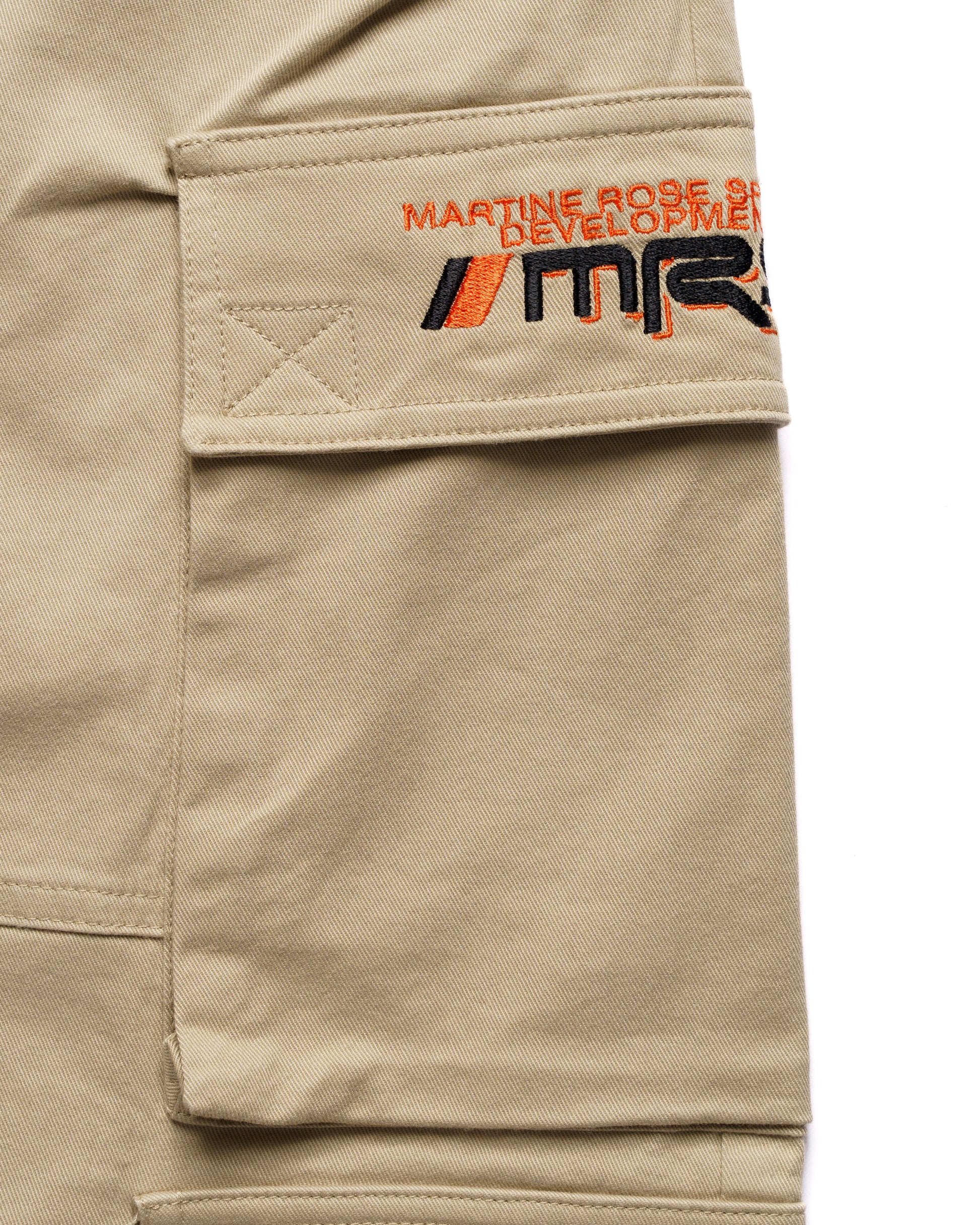 Martine Rose pulled cargo twill beige shorts Martine Rose