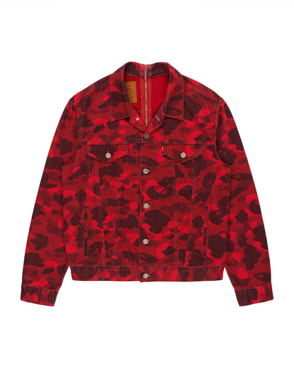 Bape x Levi's Europe Exclusive red camo tracker jacket
