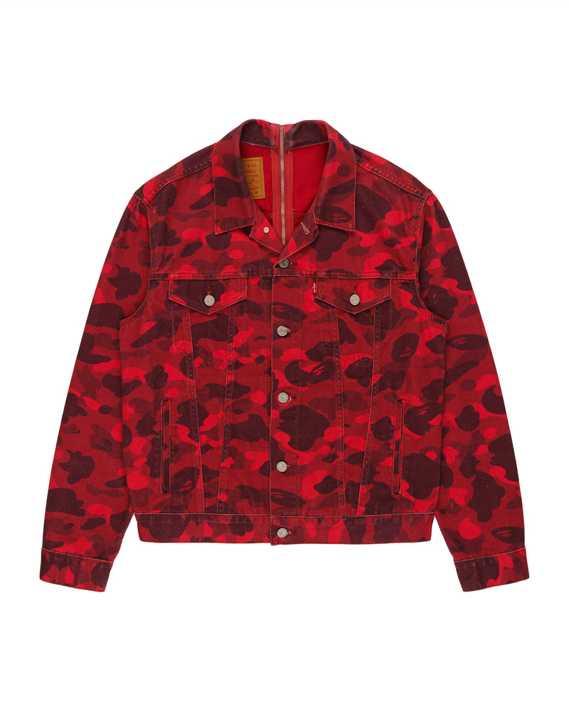 Bape x Levi's Europe Exclusive red camo tracker jacket thumbnail