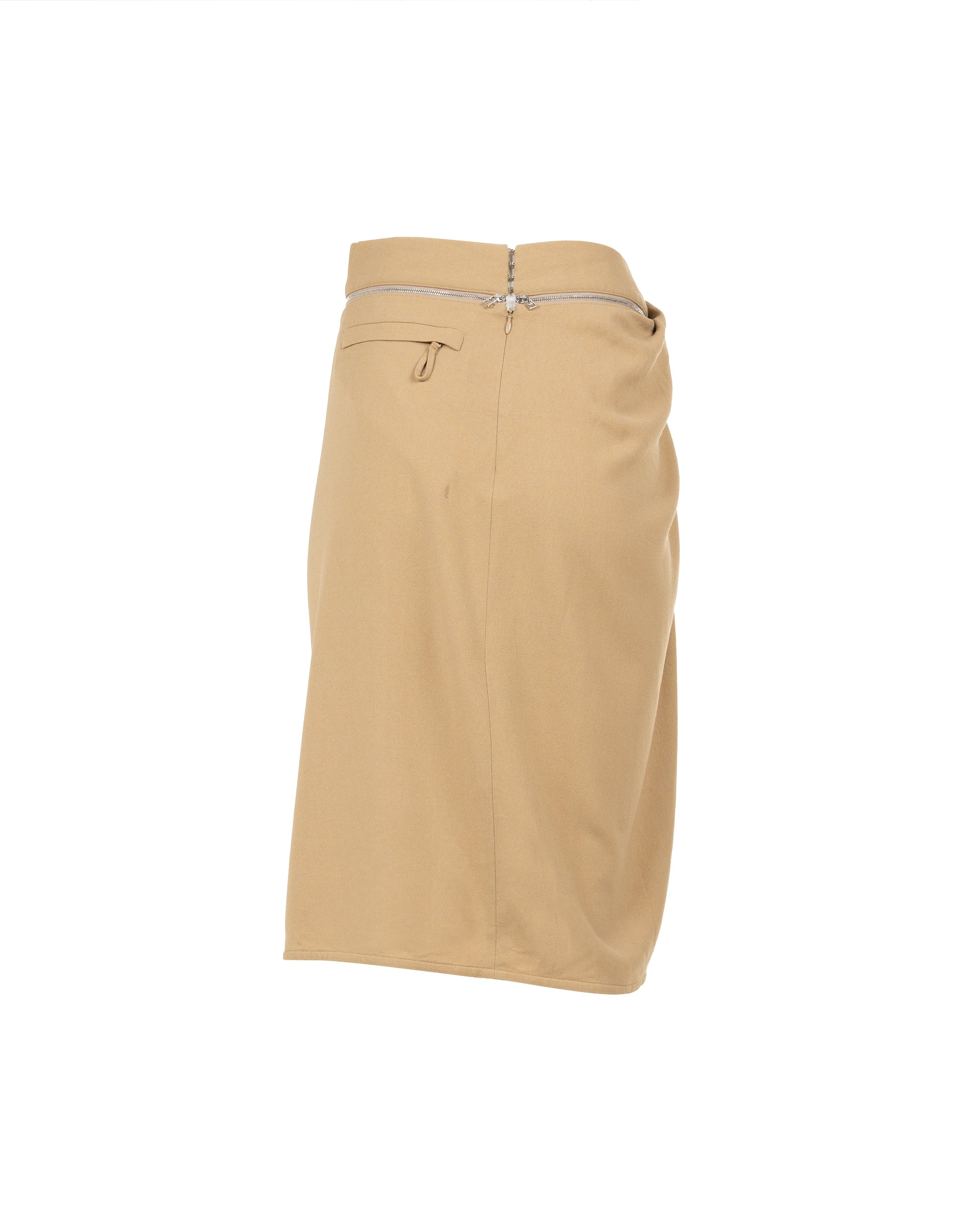 Jacquemus Le Papier "La Jupe Bodri" beige midi skirt