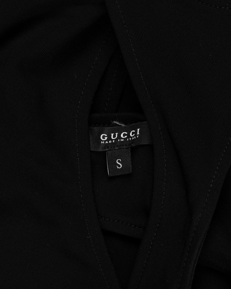Gucci shoulder cut-out black mini dress thumbnail
