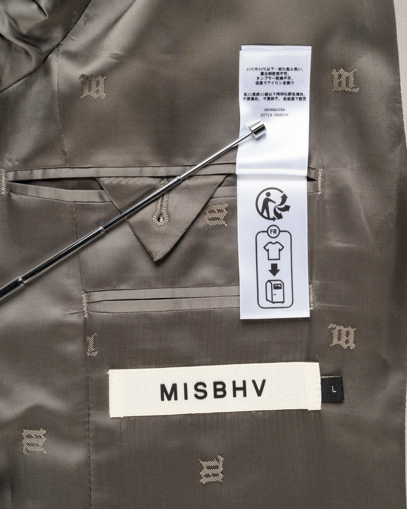 MISBHV Taupe beige oversized blazer jacket thumbnail
