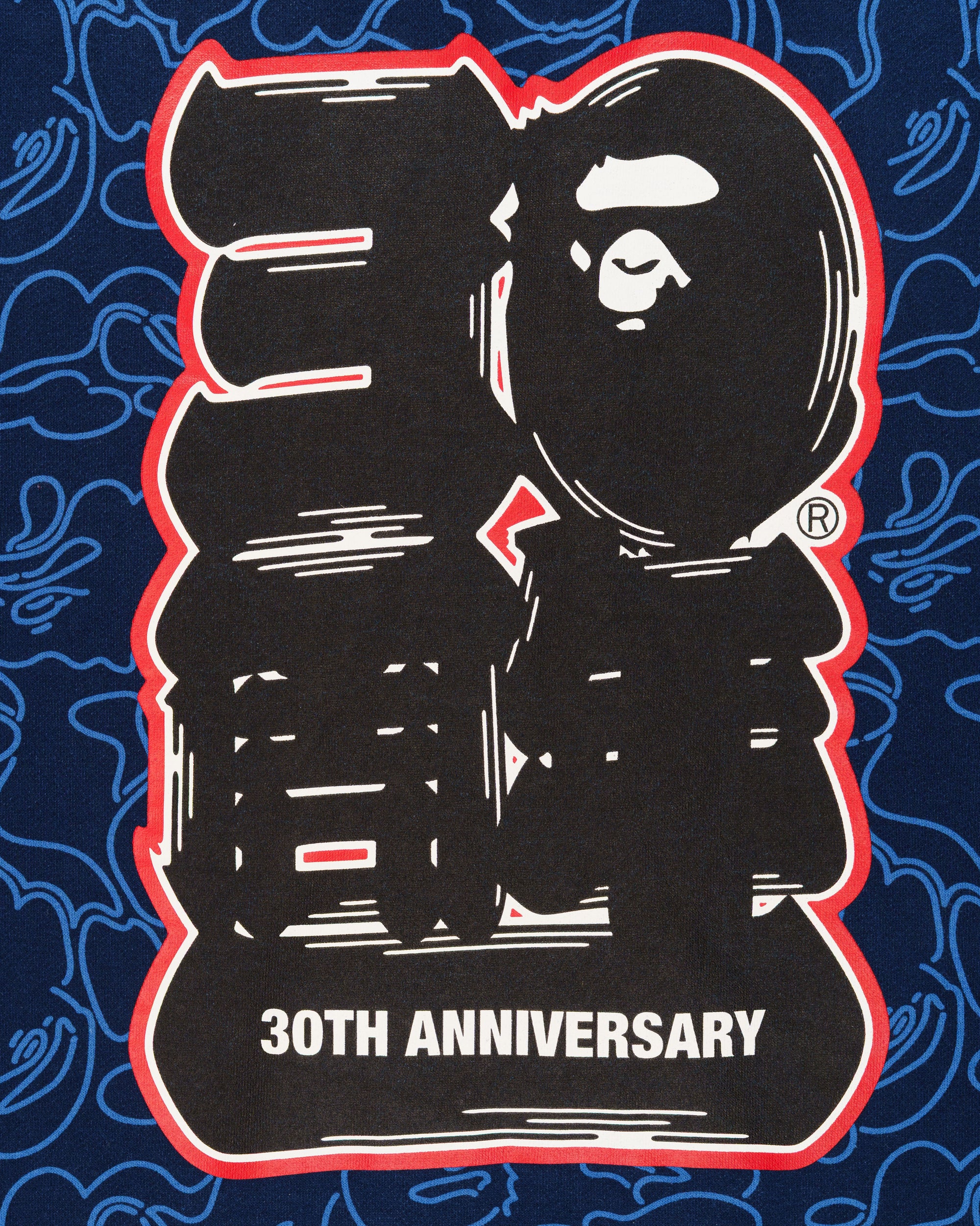 Bape 30th Anniversary Line camo full-zip shark hoodie