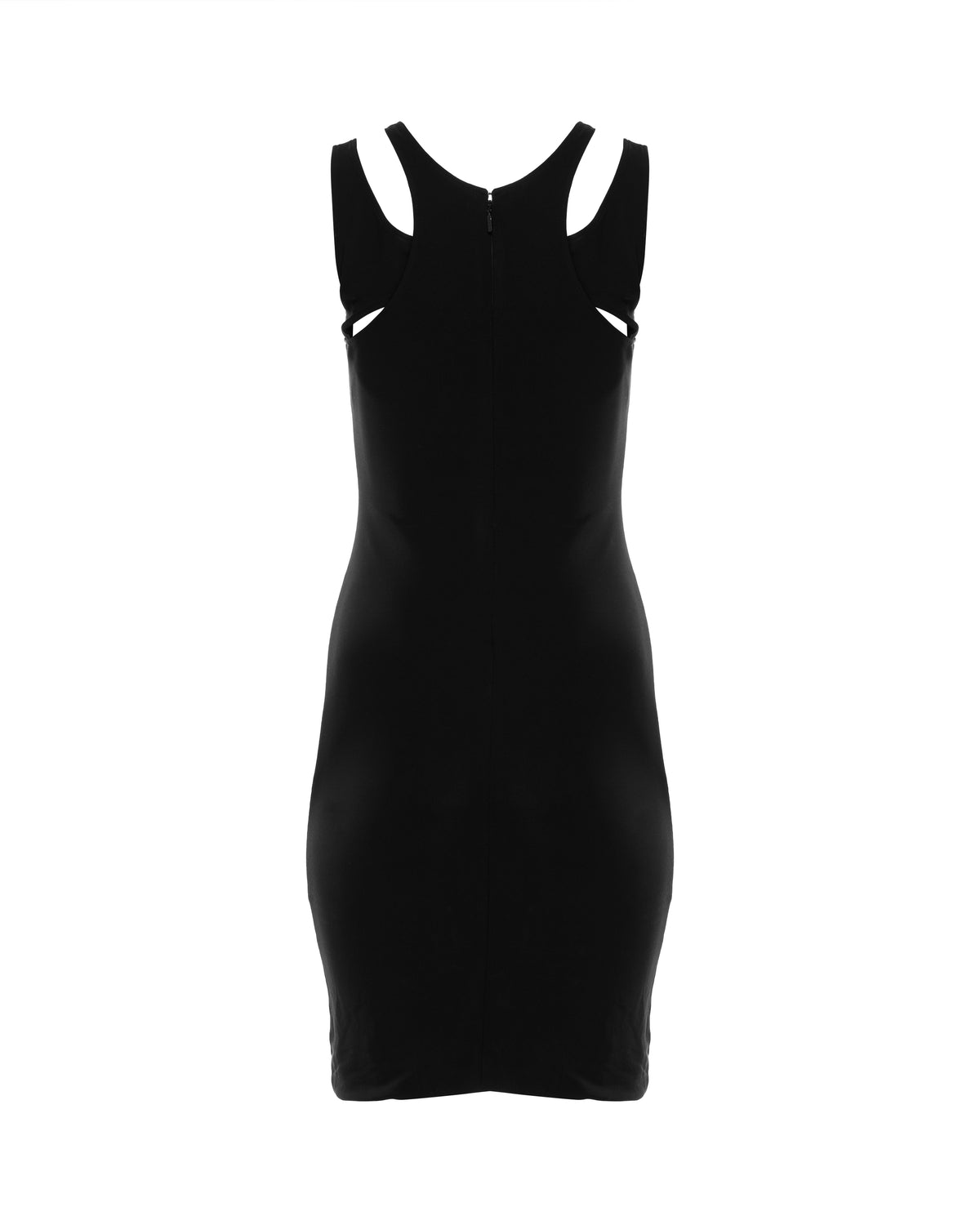 Gucci shoulder cut-out black mini dress