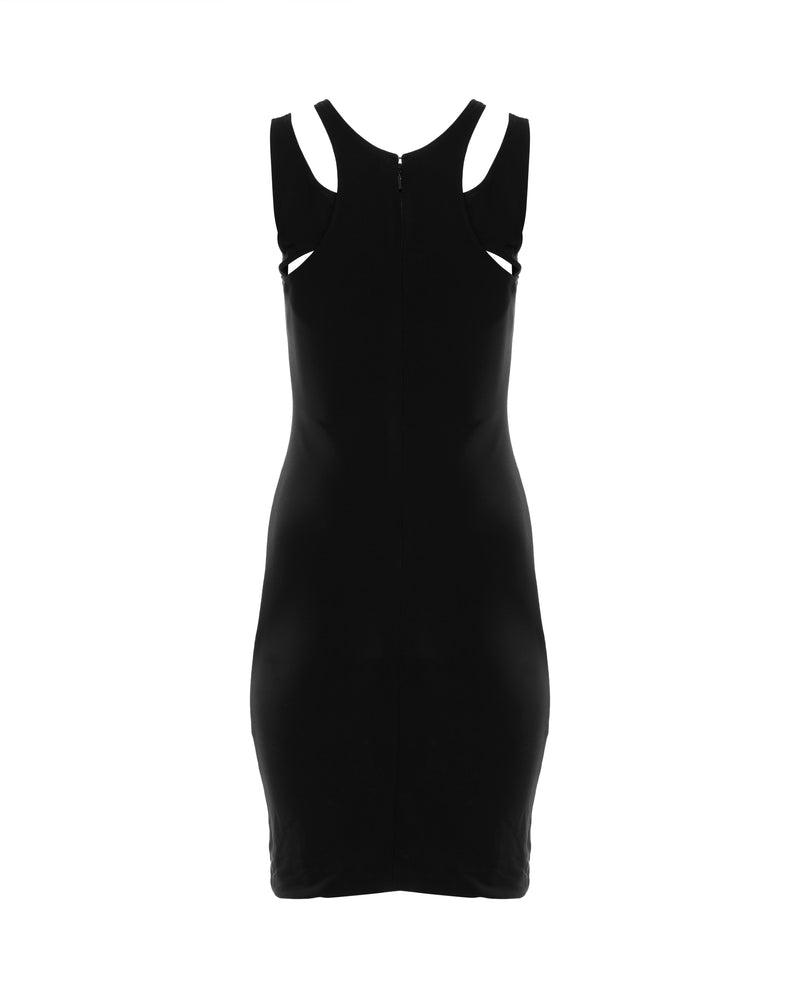 Gucci shoulder cut-out black mini dress thumbnail