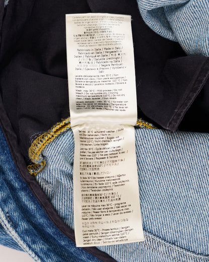 Fendi Cards Deck printed blue denim pants Fendi