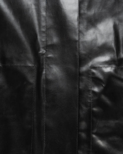 Kwaidan Editions single-breasted rubber black coat Kwaidan