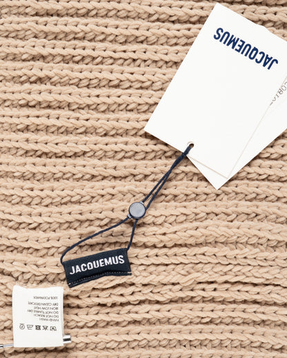 Jacquemus Halter neck knitted beige dress Jacquemus