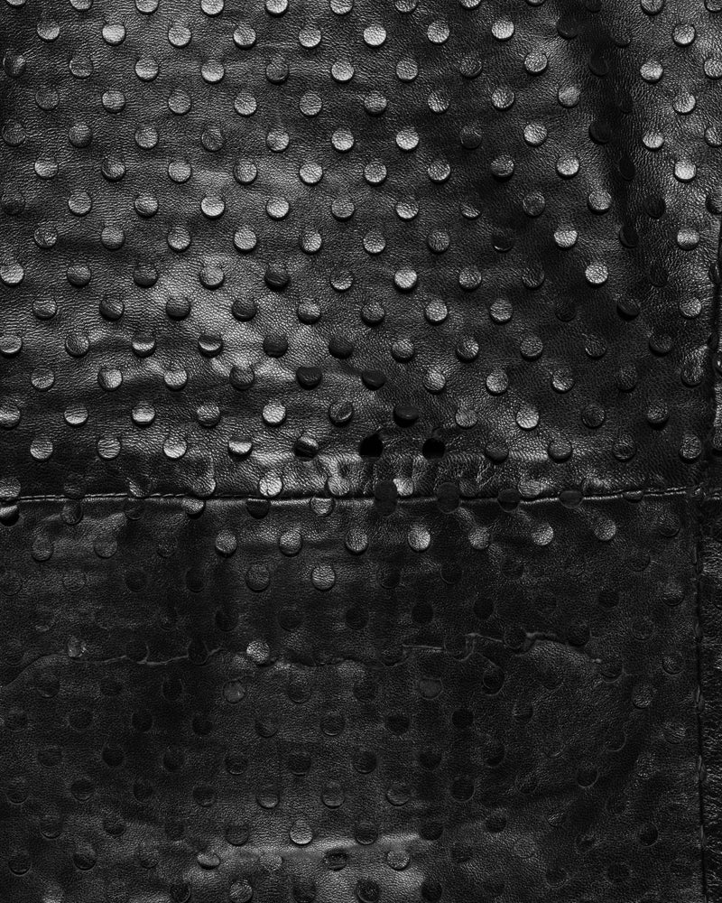 Helmut Lang Perforated black leather pants thumbnail