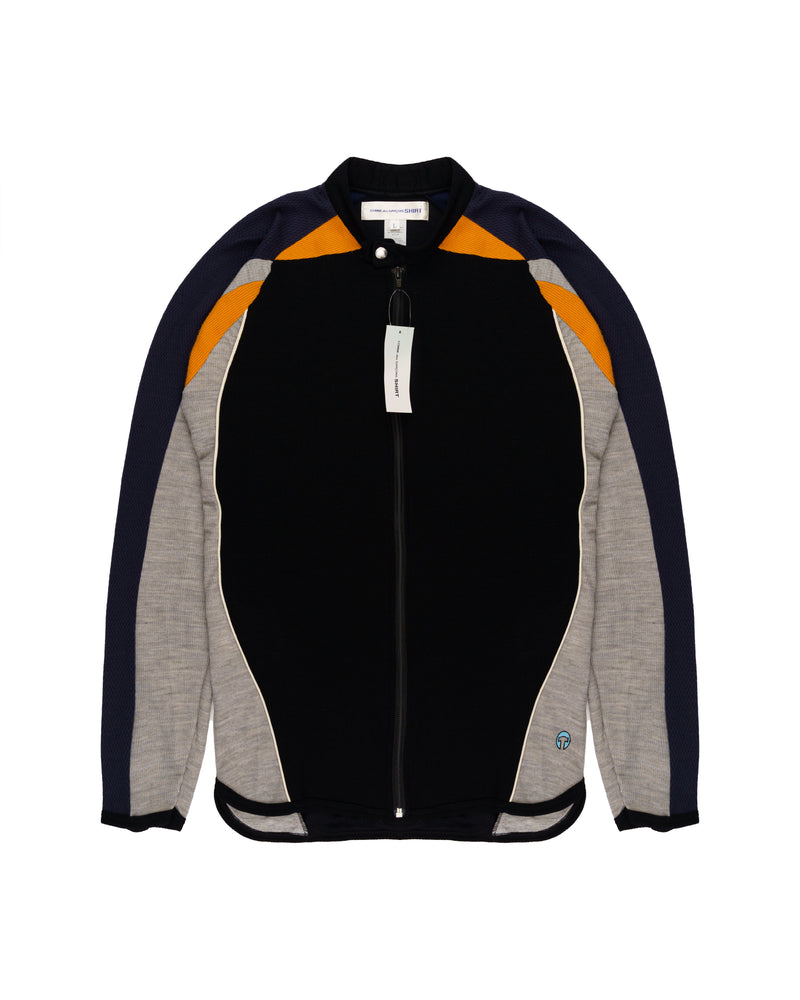COMME des GARÇONS SHIRT jersey panelled black sweater thumbnail