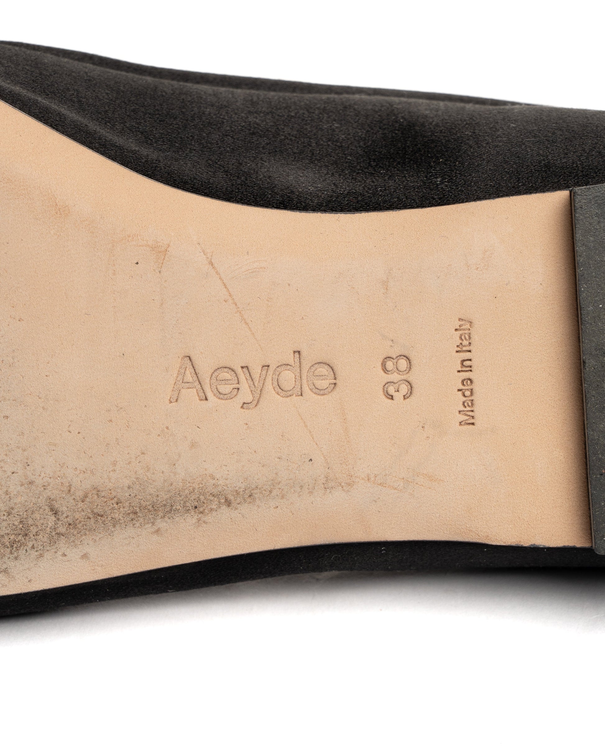 Aeyde Gabriella satin black flats Aeyde