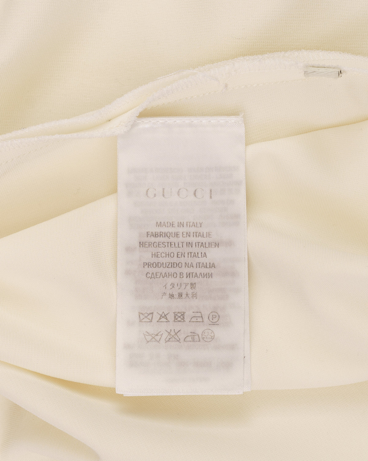 Gucci pearl-buttoned viscose white dress