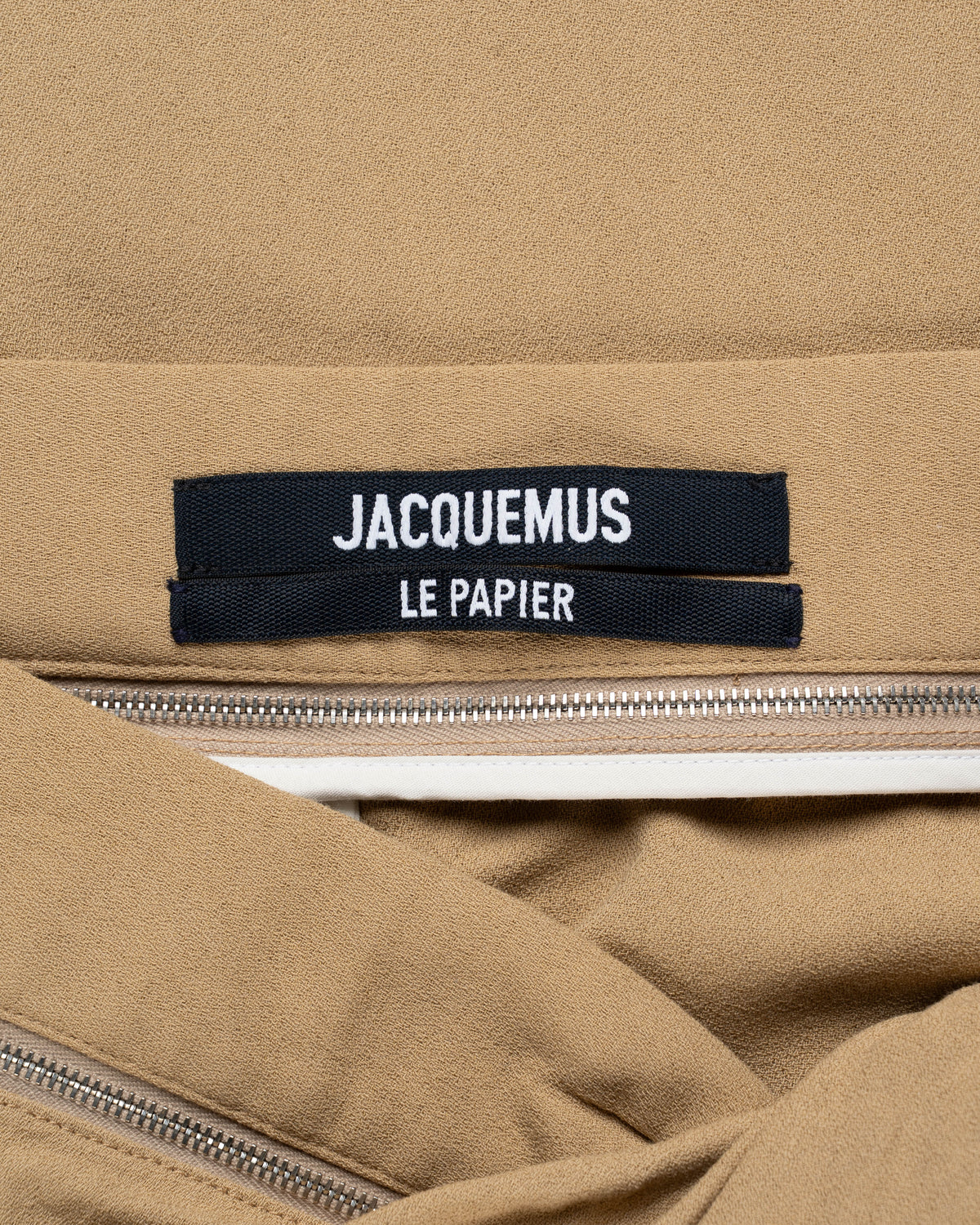 Jacquemus Le Papier "La Jupe Bodri" beige midi skirt