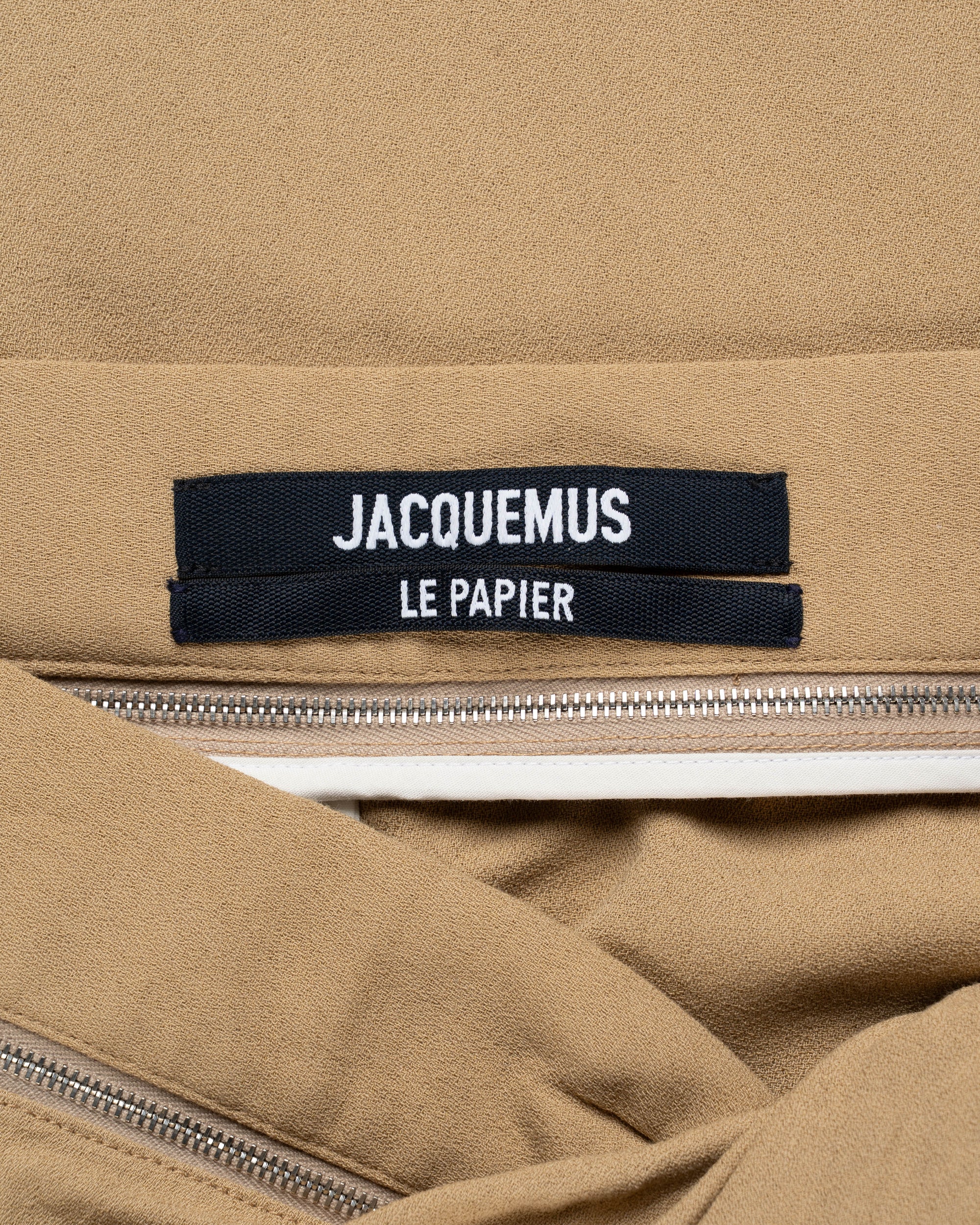 Jacquemus Le Papier "La Jupe Bodri" beige midi skirt