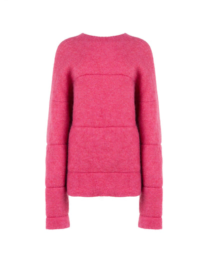 Jacquemus panelled oversized pink sweater Jacquemus