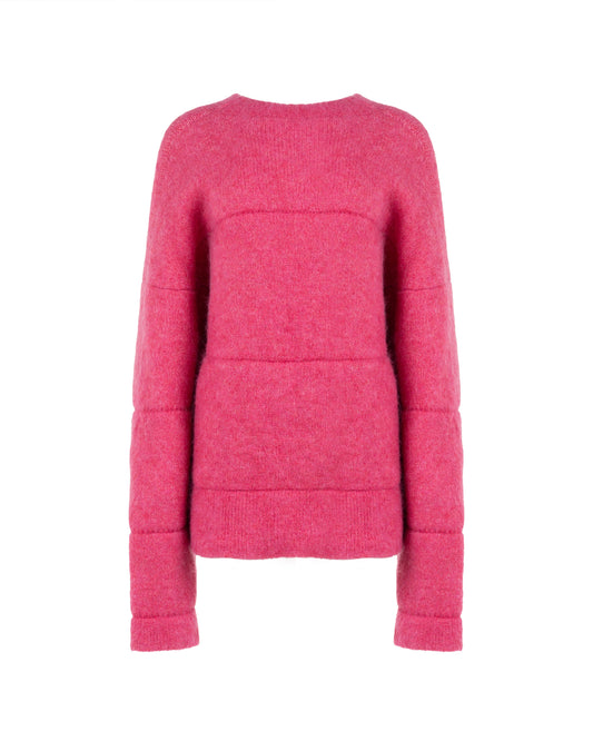 Jacquemus panelled oversized pink sweater Jacquemus