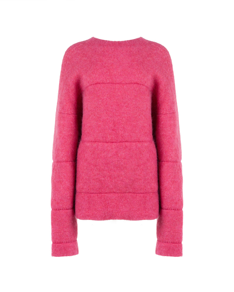Jacquemus panelled oversized pink sweater thumbnail