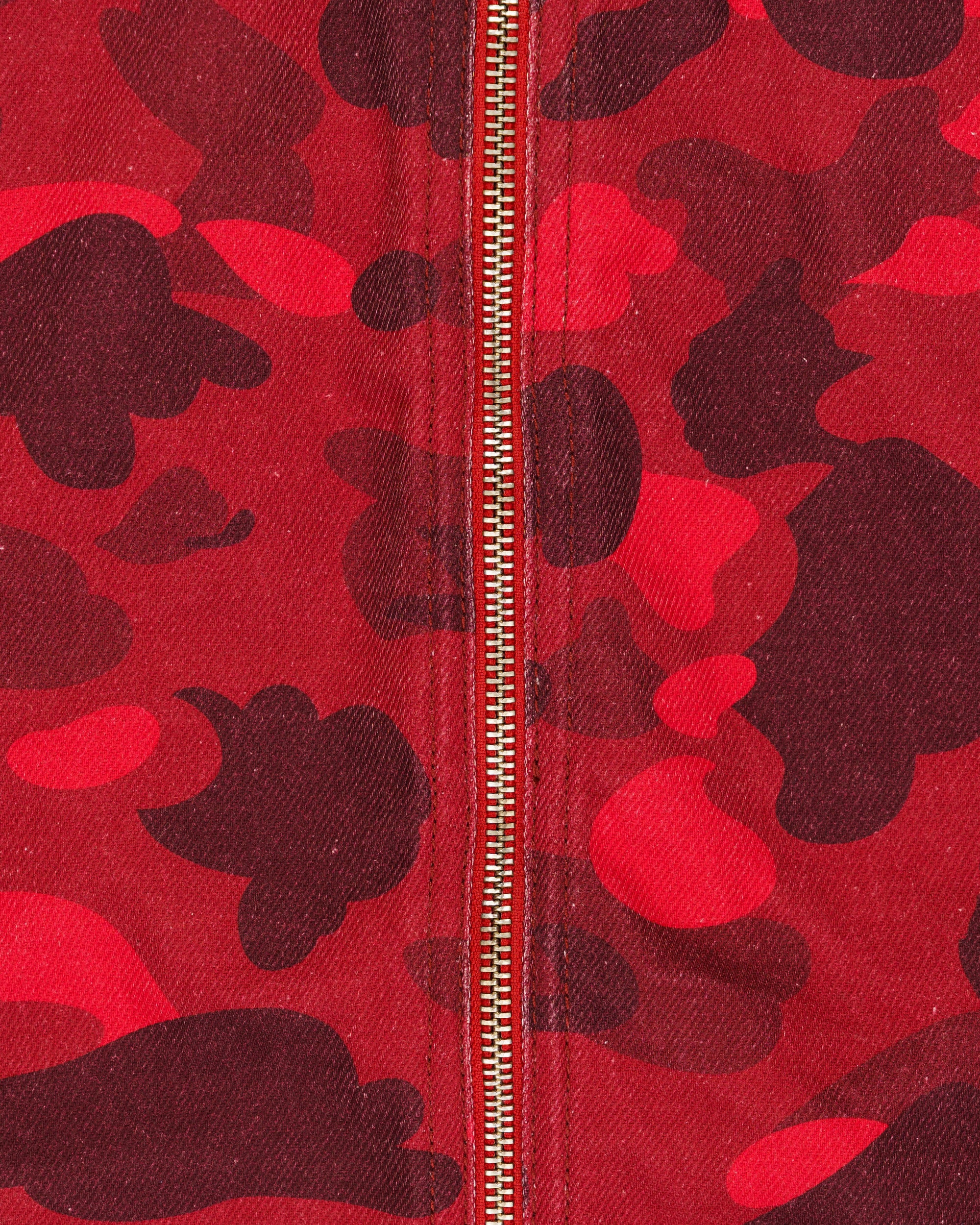 Bape x Levi's Europe Exclusive red camo tracker jacket