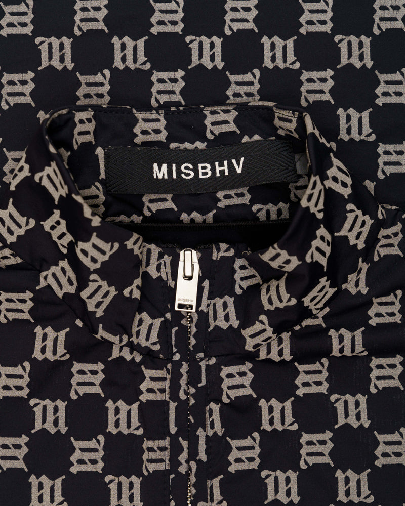 MISBHV monogram black zip-up jersey top thumbnail