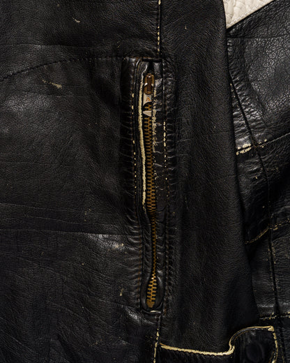 Giorgio Armani back logo leather biker jacket Giorgio Armani