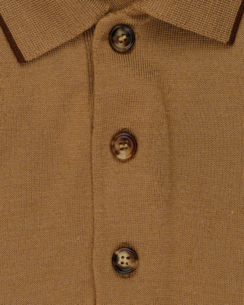 Burberry emblem-logo knitted polo-collar t-shirt thumbnail