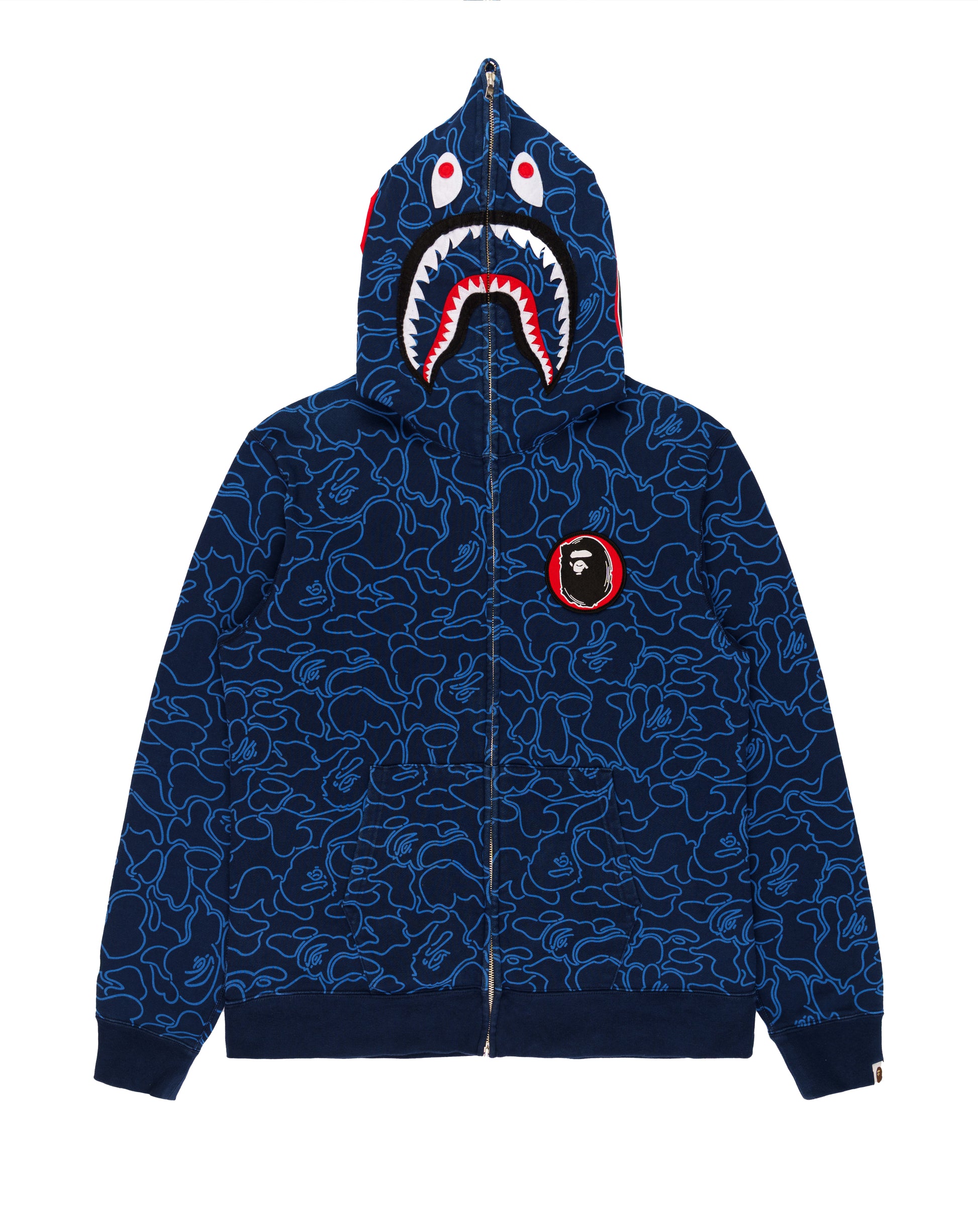 Bape 30th Annivarsery Line camo full-zip shark hoodie