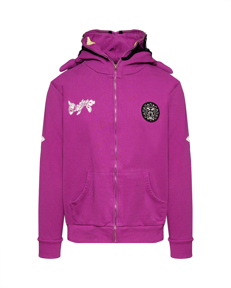 GLOGANG Almighty Glo full zip pink sweatshirt thumbnail