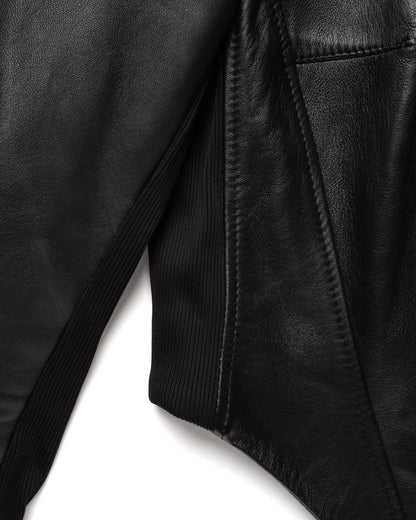 MISBHV corset faux-leather biker jacket MISBHV
