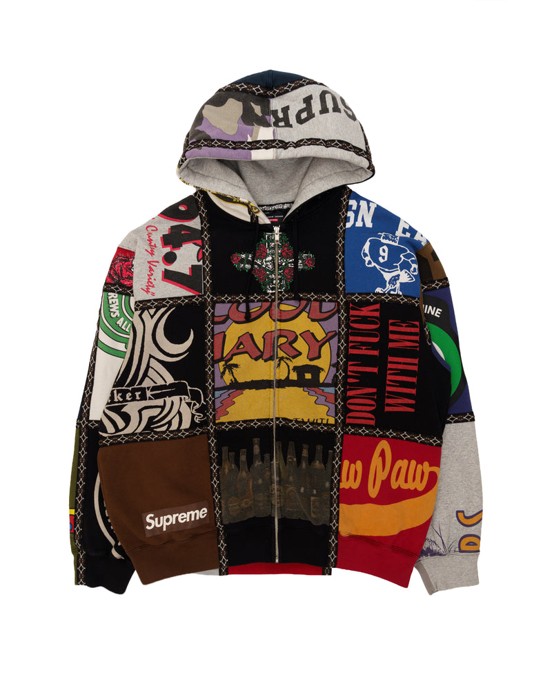 Supreme x Number (N)ine patchwork zip up hoodie thumbnail