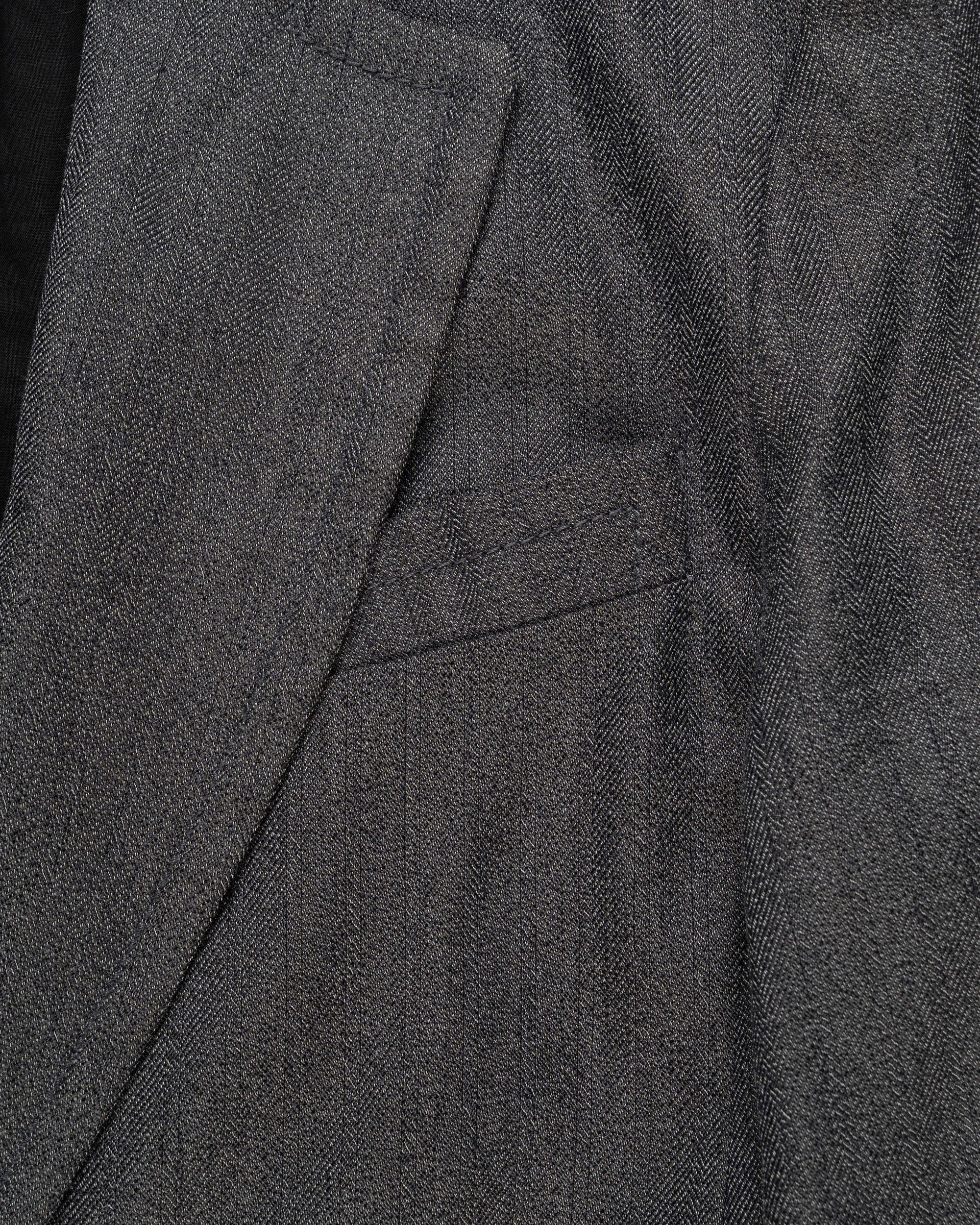 Ann Demeulemeester laced grey elongated blazer jacket