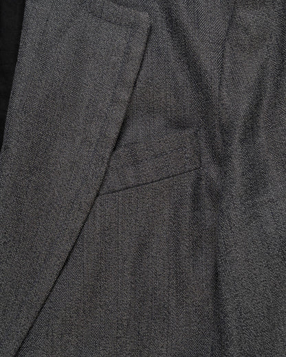 Ann Demeulemeester laced grey elongated blazer jacket Ann
