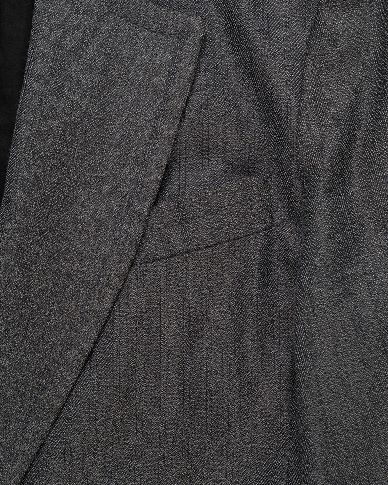 Ann Demeulemeester laced grey elongated blazer jacket thumbnail