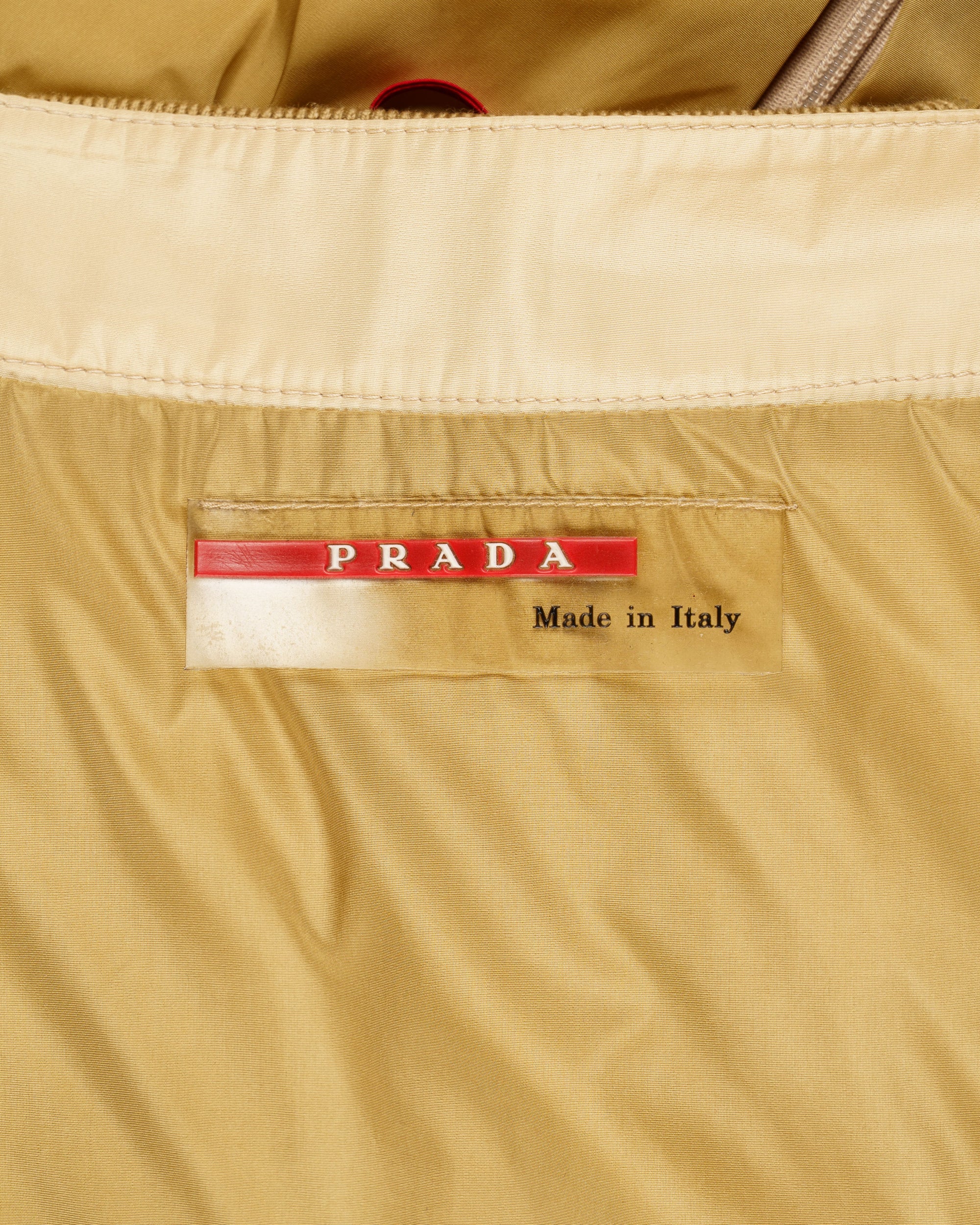 Prada Sport beige nylon belted skirt - 38