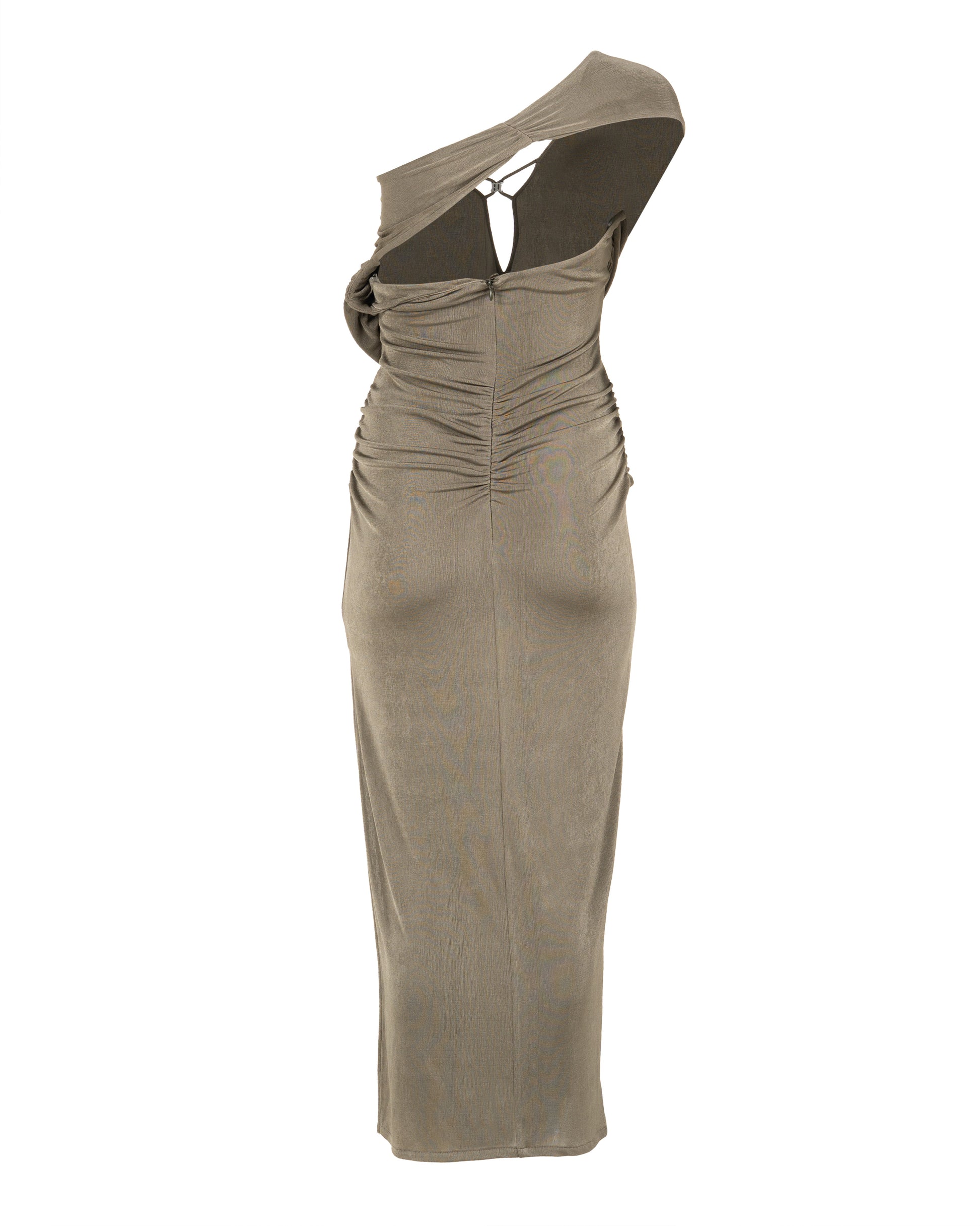 MISBHV 1-OF-1 drape lace beige dress MISBHV