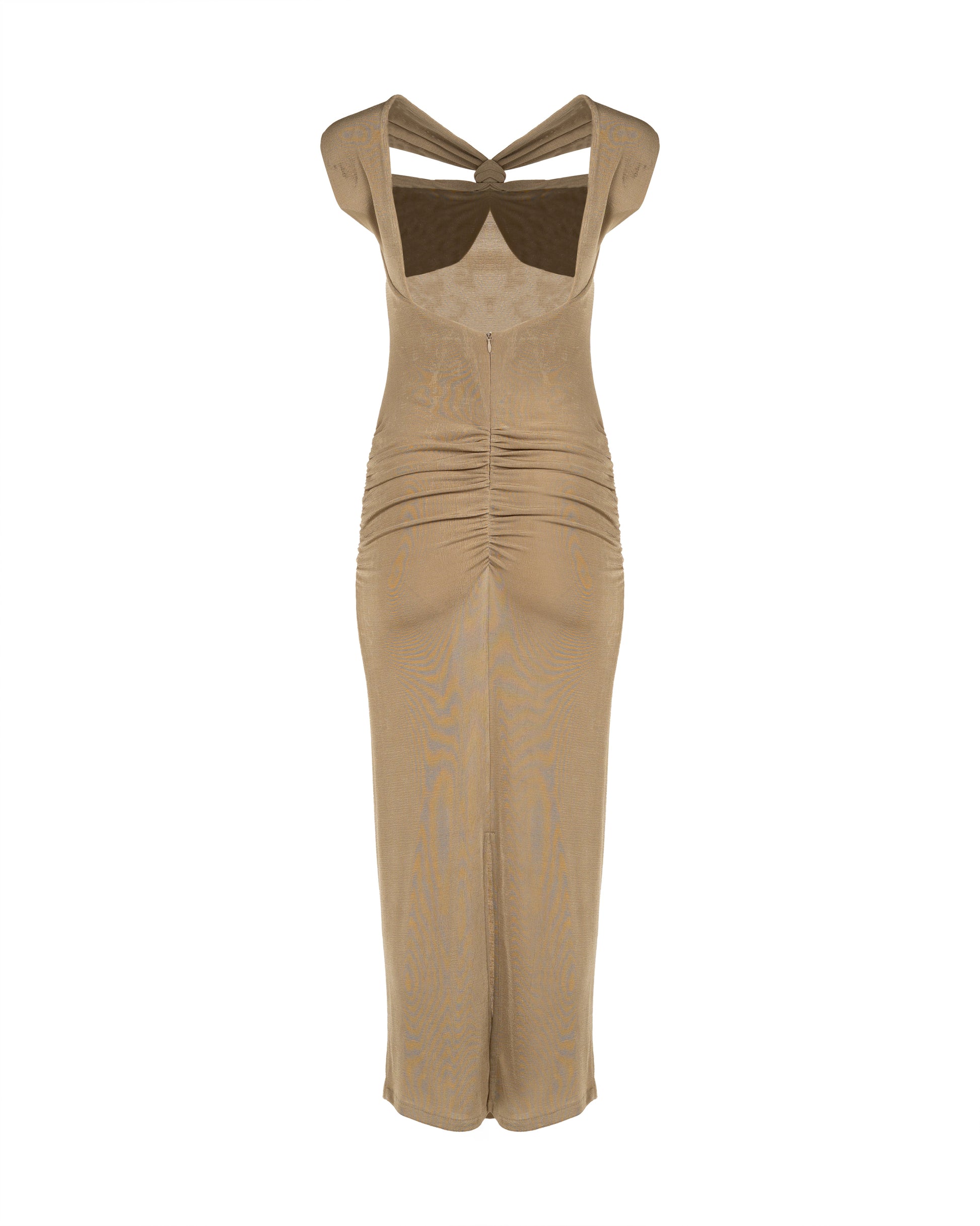 MISBHV asymmetrical drape halter dress MISBHV