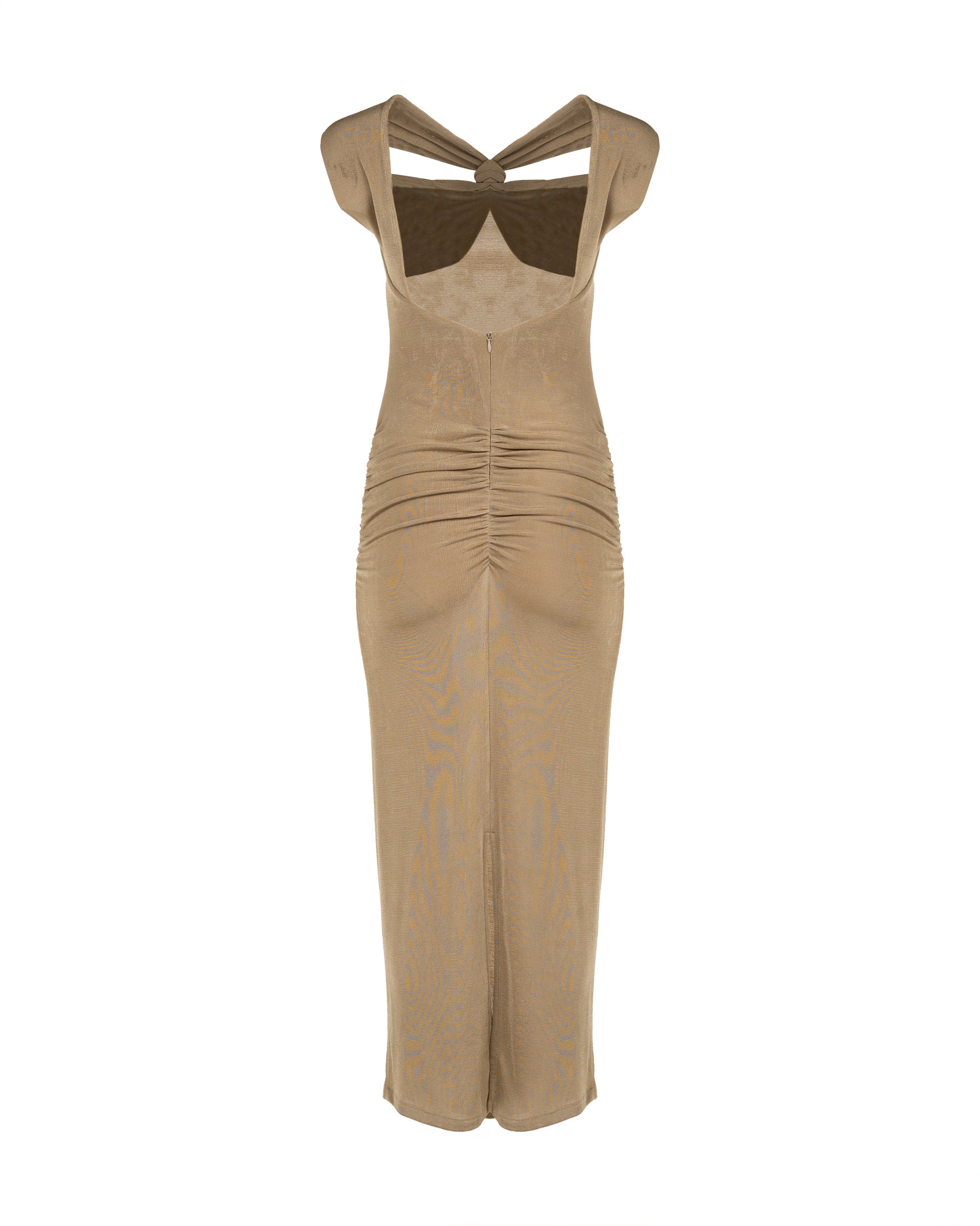 MISBHV asymmetrical drape halter dress