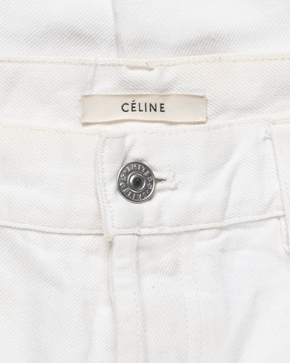 Celine tailored white denim pants Celine