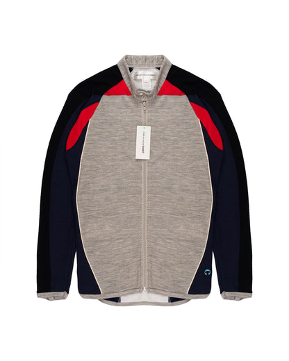 COMME des GARÇONS SHIRT jersey panelled grey sweater