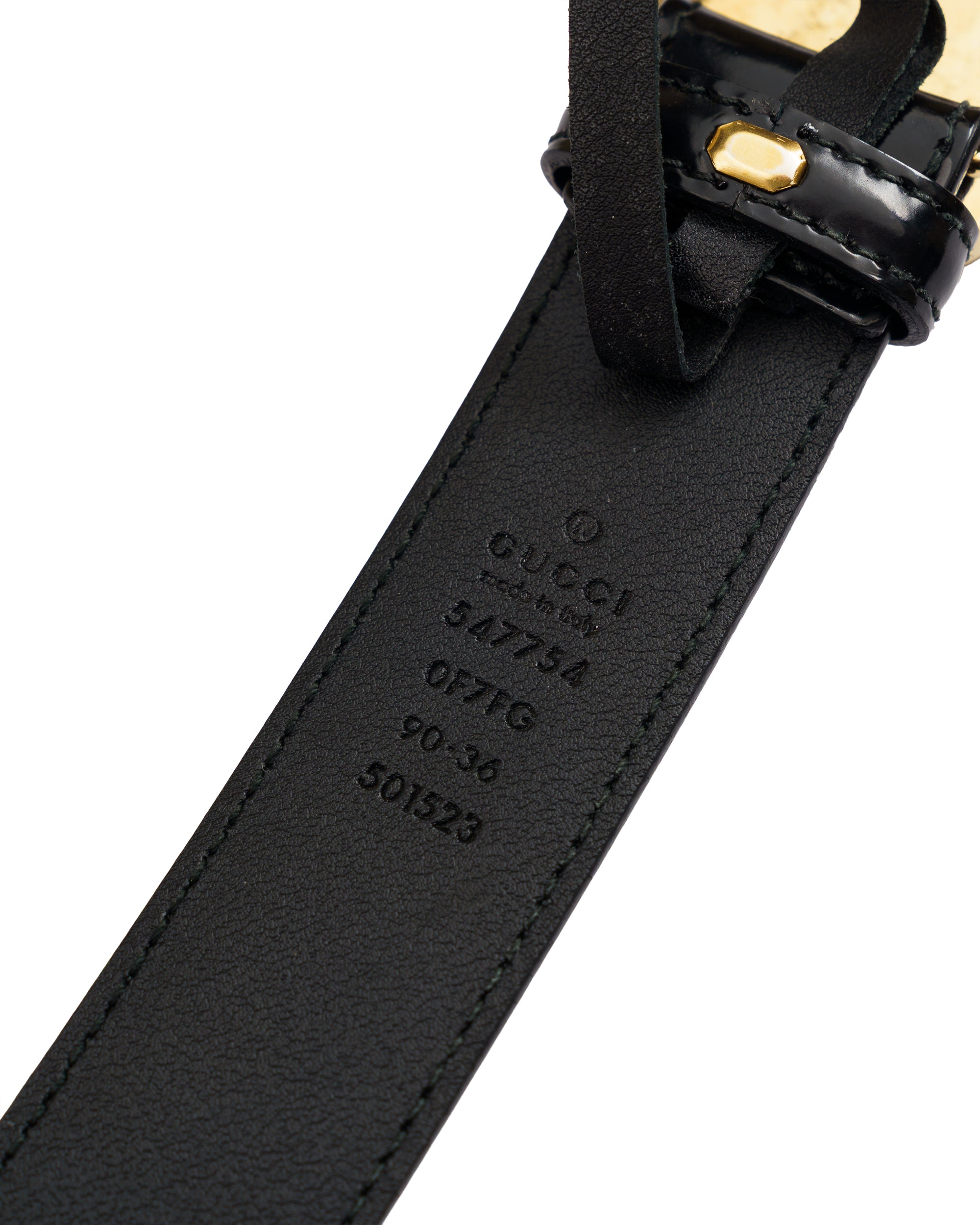 Gucci Vintage Oval Logo Plaque Belt