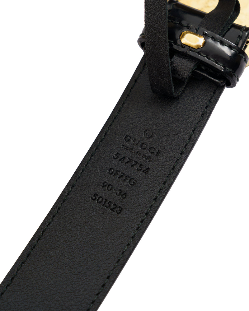 Gucci Vintage Oval Logo Plaque Belt thumbnail