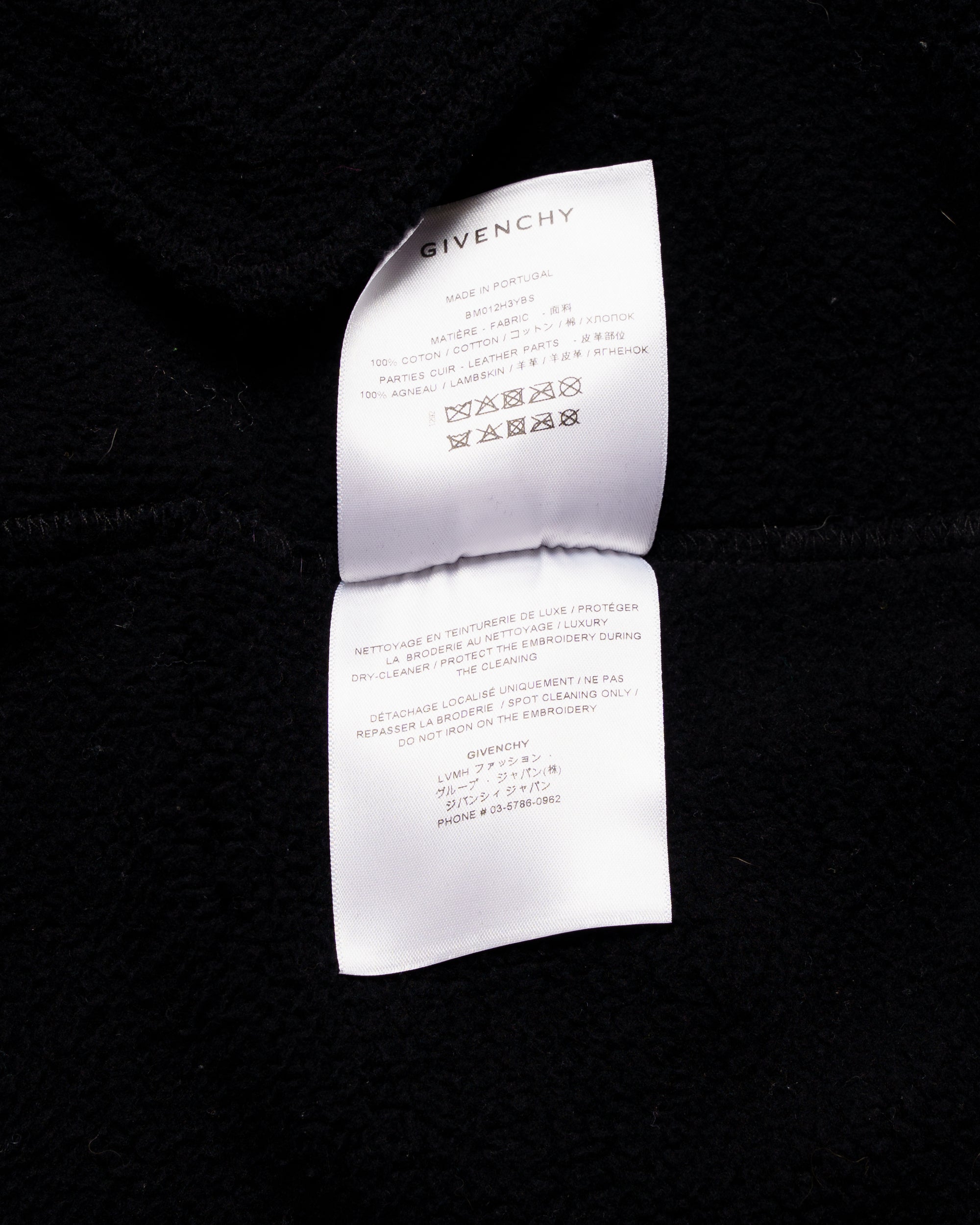 Givenchy pierced back logo hooded bomber jacket