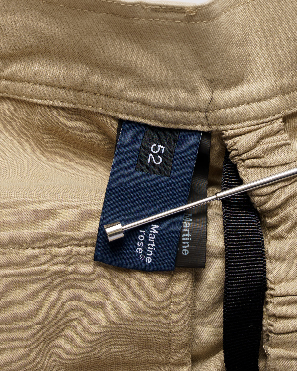 Martine Rose pulled cargo twill beige shorts