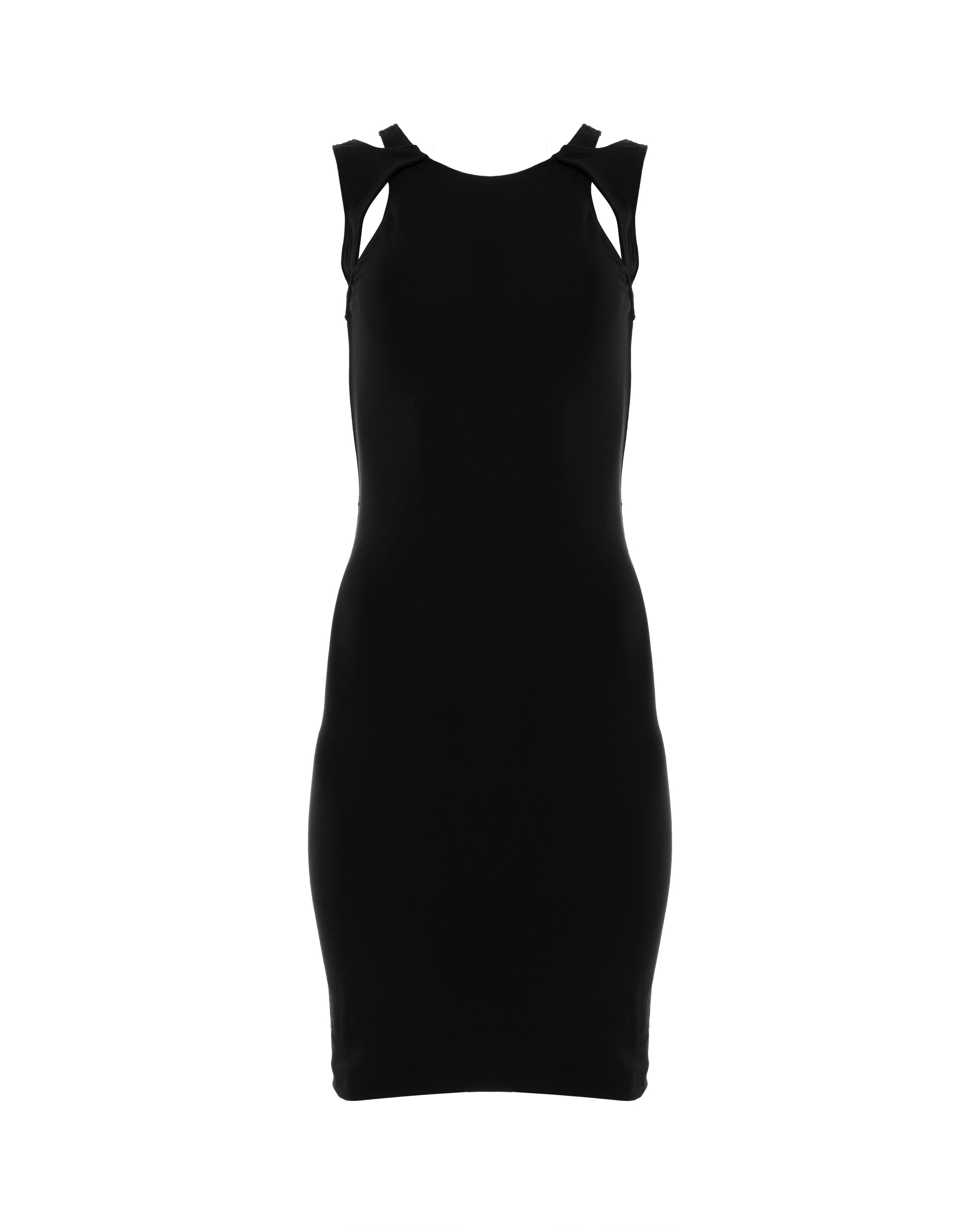Gucci shoulder cut-out black mini dress Gucci