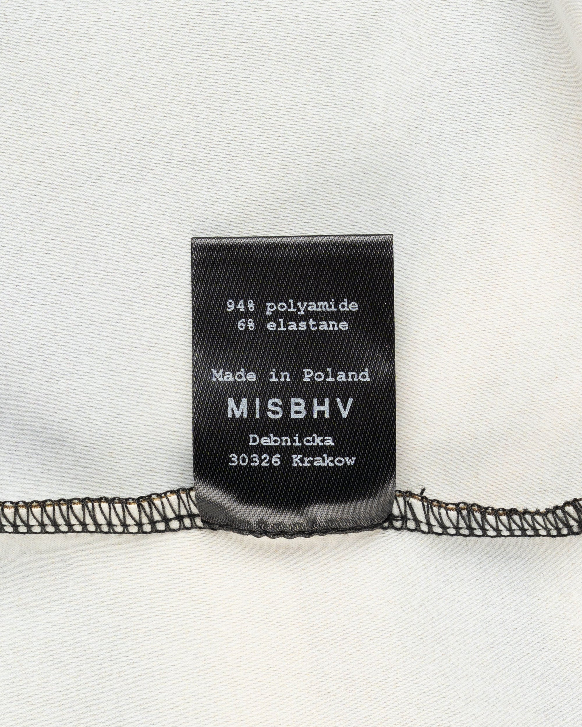 MISBHV 1-OF-1 rhinestones-embellished Tribal mesh top