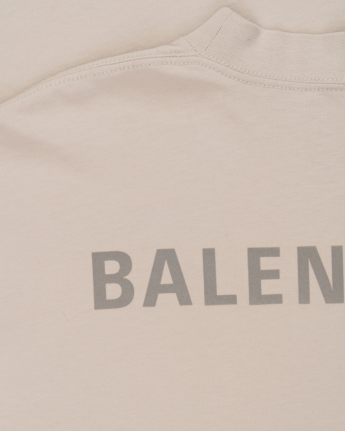Balenciaga reflective logo cream long sleeve t-shirt