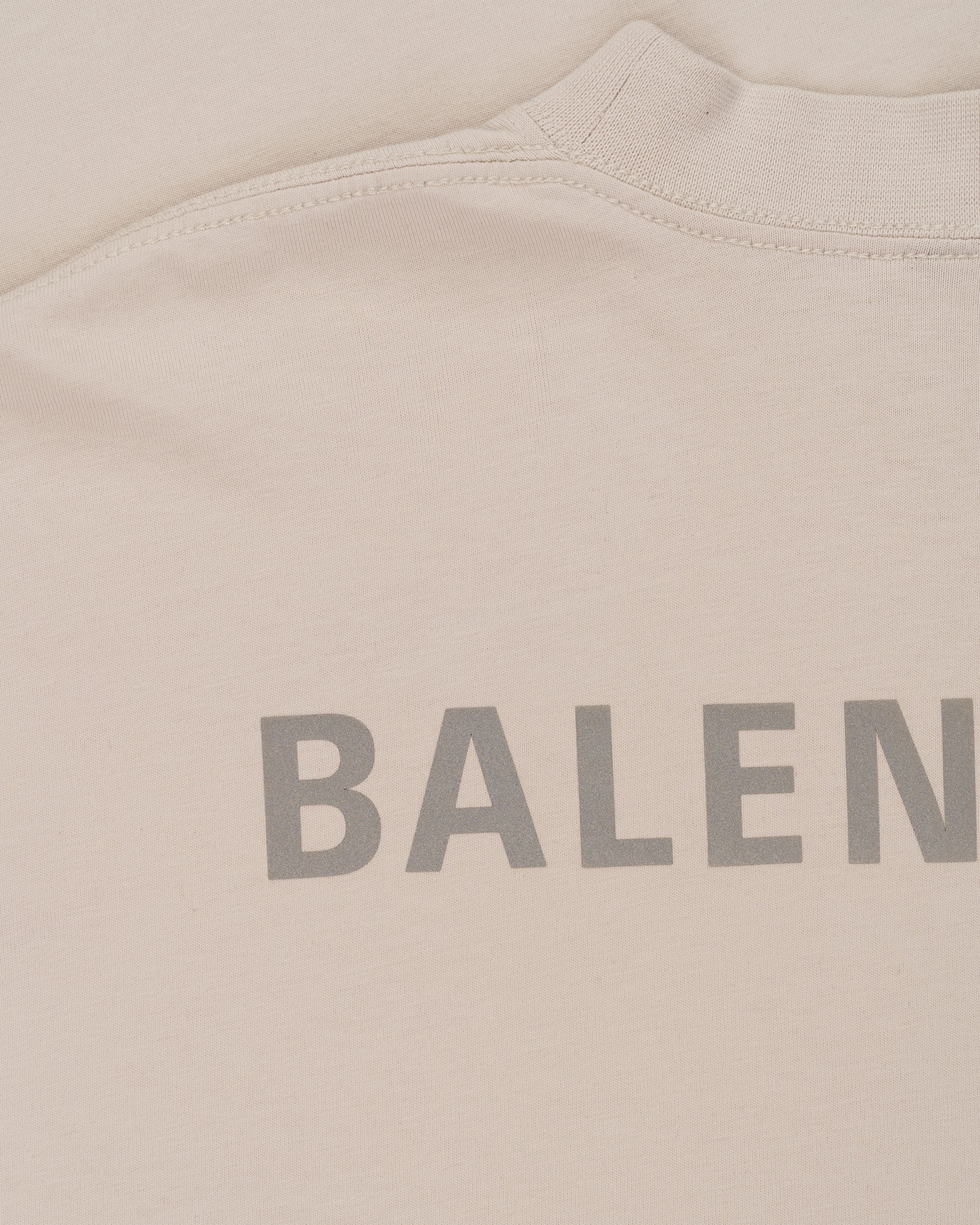 Balenciaga reflective logo cream long sleeve t-shirt
